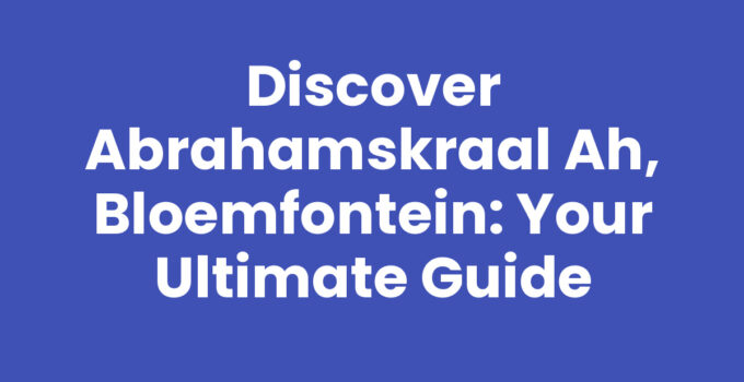 Aerial view of Abrahamskraal AH, Bloemfontein showcasing lush landscapes.