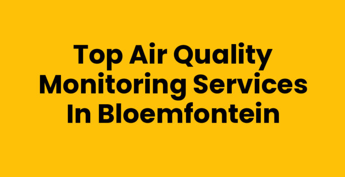 Air quality monitoring services in Bloemfontein, showcasing pollution data and air quality sensors.