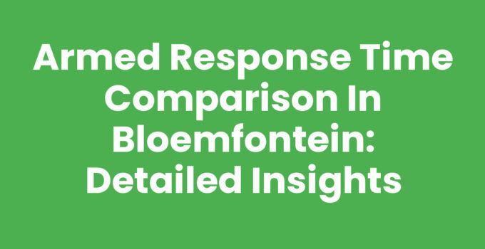 Armed response time comparison in Bloemfontein with police vehicles.