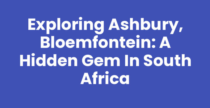 Scenic view of Ashbury, Bloemfontein showcasing parks and community life