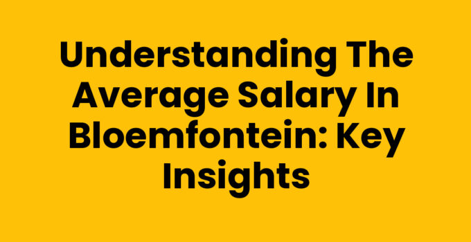 Average salary in Bloemfontein with financial graphs and analysis