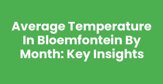 Average temperature in Bloemfontein by month chart