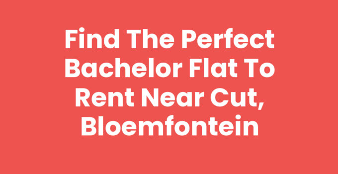 Bachelor flat to rent near CUT, Bloemfontein