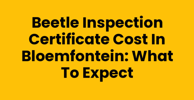 Beetle Inspection Certificate Cost in Bloemfontein