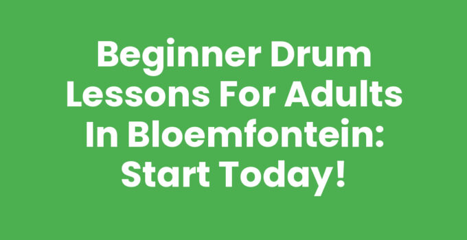 Beginner drum lessons for adults in Bloemfontein, drummer playing a kit.