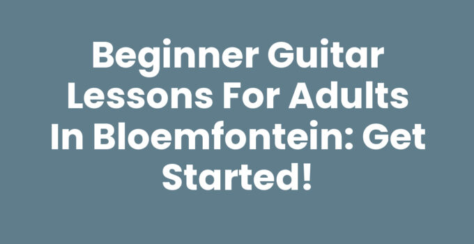 Adult students taking beginner guitar lessons in Bloemfontein.