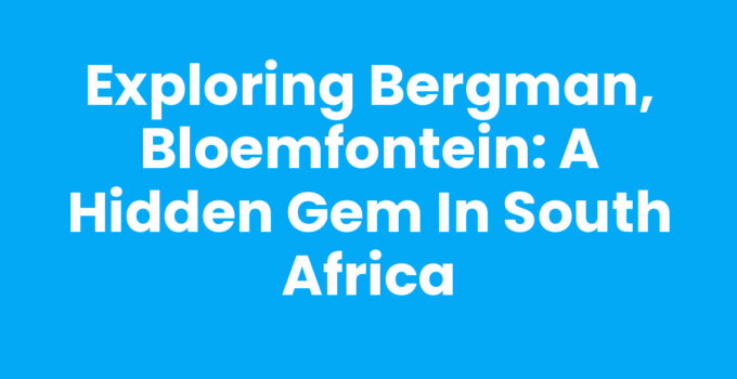 Beautiful view of Bergman, Bloemfontein with natural scenery