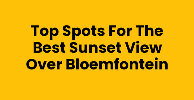 Best sunset view over Bloemfontein showing vibrant colors over the landscape.
