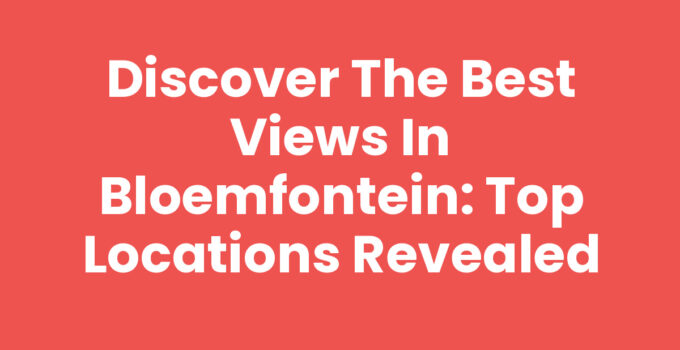 A stunning view from Naval Hill showcasing the best views in Bloemfontein