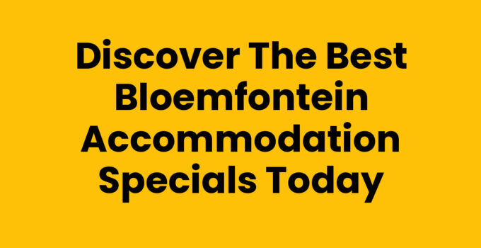 Bloemfontein accommodation specials with beautiful landscape backdrop