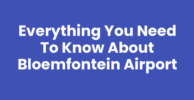 Bloemfontein Airport exterior view with aircraft parked.