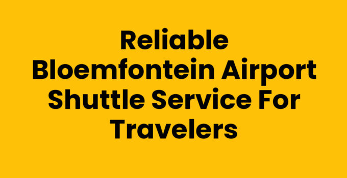 Bloemfontein airport shuttle service vehicle ready for passengers
