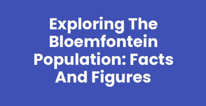 The Bloemfontein population showcasing diverse cultural demographics