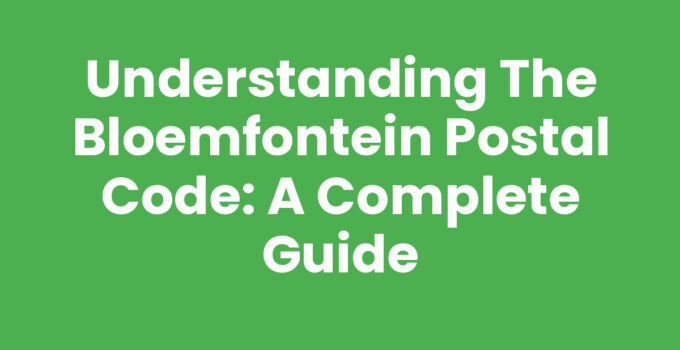 Bloemfontein postal code overview and map