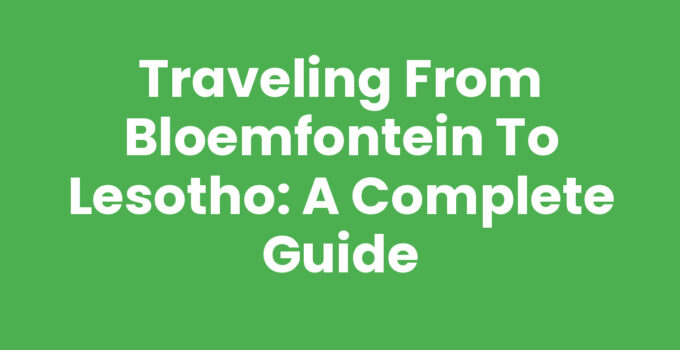 A scenic view along the route from Bloemfontein to Lesotho