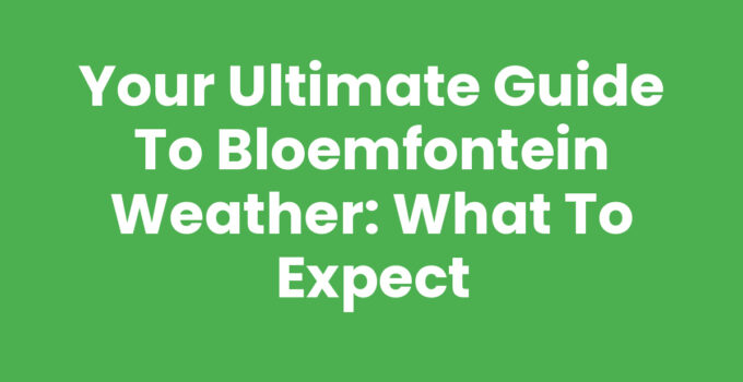 Bloemfontein weather, showcasing sunny skies and seasonal flowers.