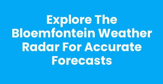 Detailed image of Bloemfontein weather radar displaying current weather patterns