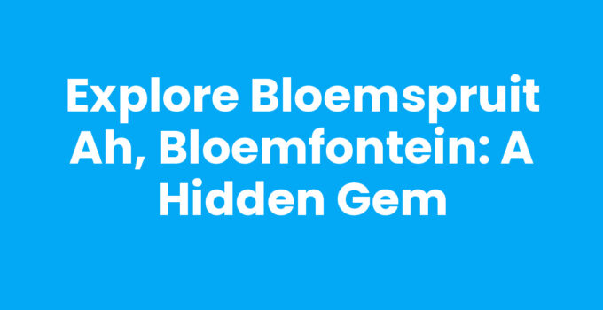 A picturesque view of Bloemspruit AH, Bloemfontein