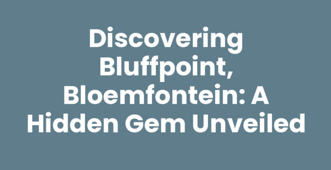 Stunning view of Bluffpoint, Bloemfontein overlooking the landscape.