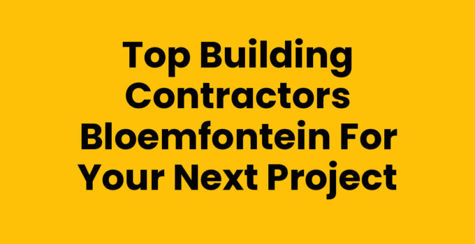 Building contractors Bloemfontein working on a construction site.