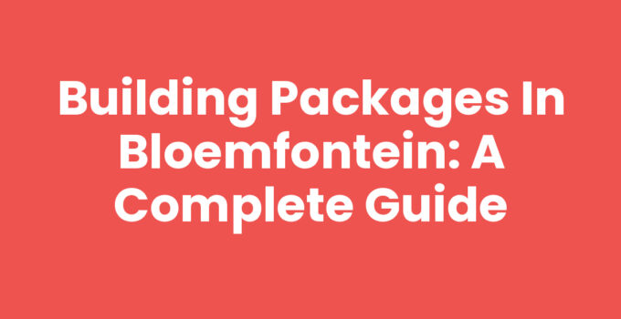 Building packages in Bloemfontein with essential packing materials.