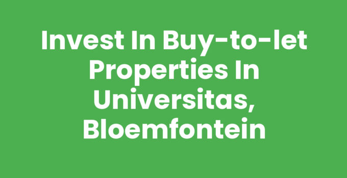 Buy-to-let properties in Universitas, Bloemfontein