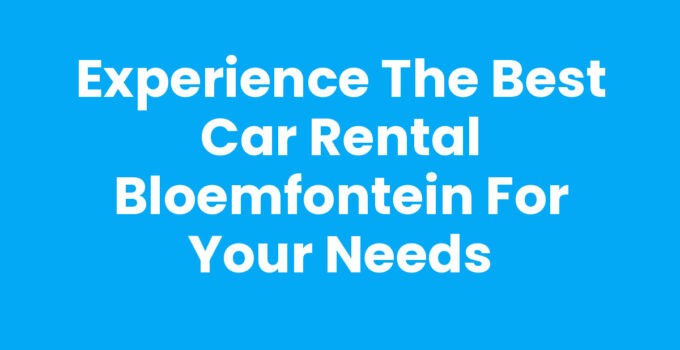 Car rental service in Bloemfontein with various vehicles available