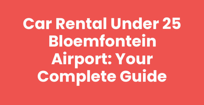 Car rental under 25 Bloemfontein airport - car parked at terminal.