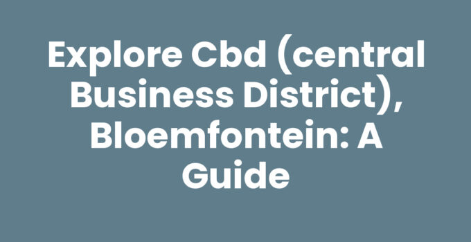 CBD (Central Business District), Bloemfontein showcasing vibrant city life