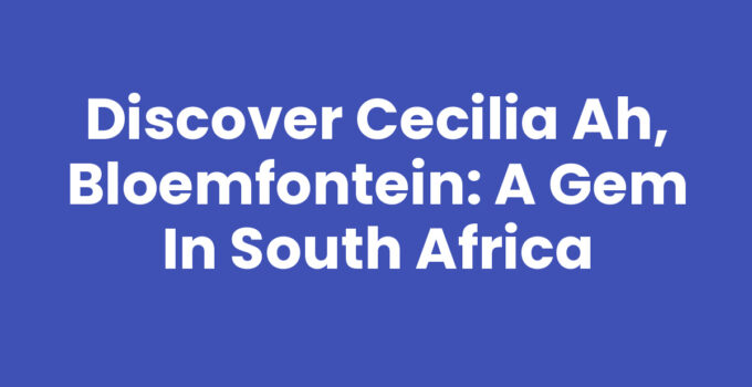 A scenic view of Cecilia AH, Bloemfontein showcasing its rural charm.