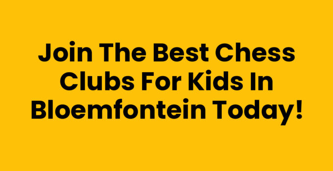 Young children practicing at chess clubs for kids in Bloemfontein