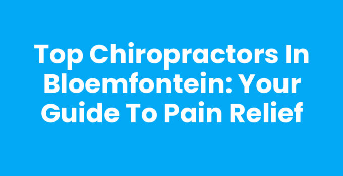 Chiropractors in Bloemfontein helping a patient with spinal adjustments