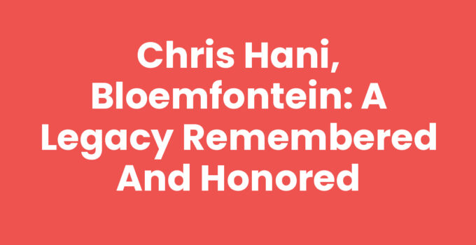 Chris Hani, Bloemfontein - Commemorative statue of an anti-apartheid hero