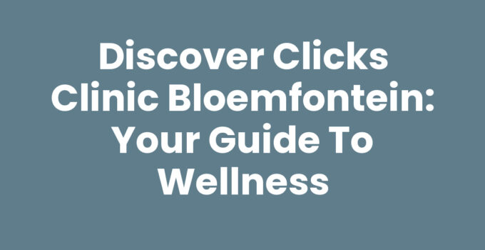 Healthcare services at Clicks Clinic Bloemfontein