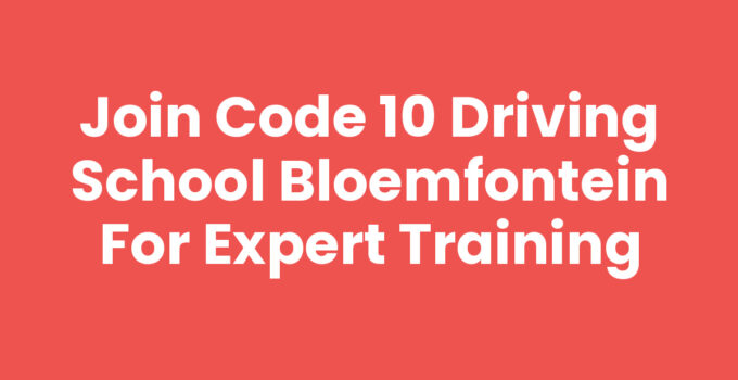 Students learning to drive at Code 10 Driving School Bloemfontein