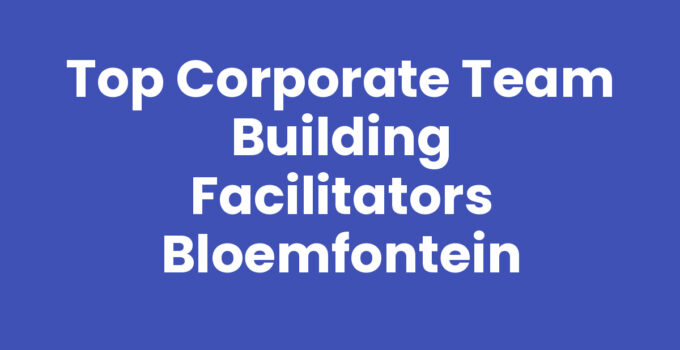 Corporate team building facilitators Bloemfontein leading an engaging team activity.