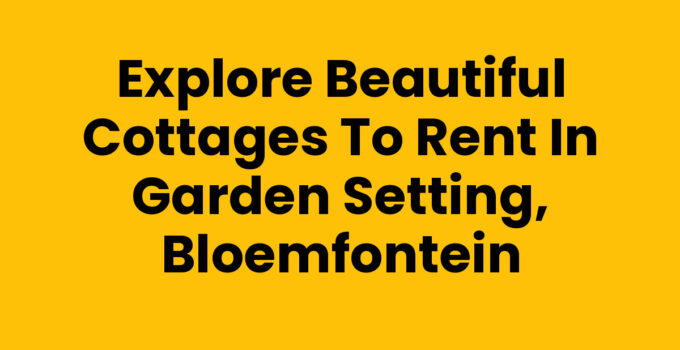 Cottages to rent in garden setting, Bloemfontein amidst beautiful greenery
