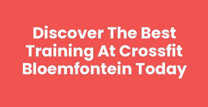 Crossfit Bloemfontein community workout session