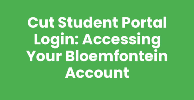 CUT student portal login page for Bloemfontein students