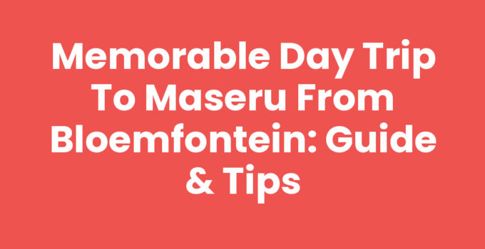 Scenic view from a Day trip to Maseru from Bloemfontein