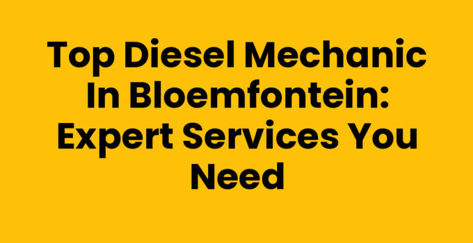 Diesel mechanic in Bloemfontein performing engine repairs
