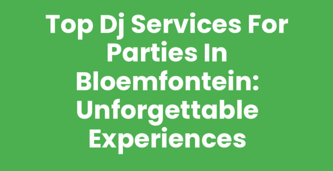 DJ services for parties Bloemfontein - professional DJ entertaining guests