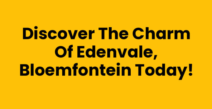 Beautiful park in Edenvale, Bloemfontein, showcasing local attractions