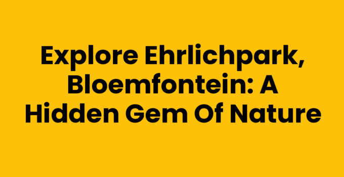 Ehrlichpark, Bloemfontein - A serene view of the park's lush greenery.