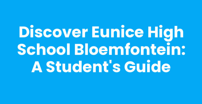 Eunice High School Bloemfontein exterior view