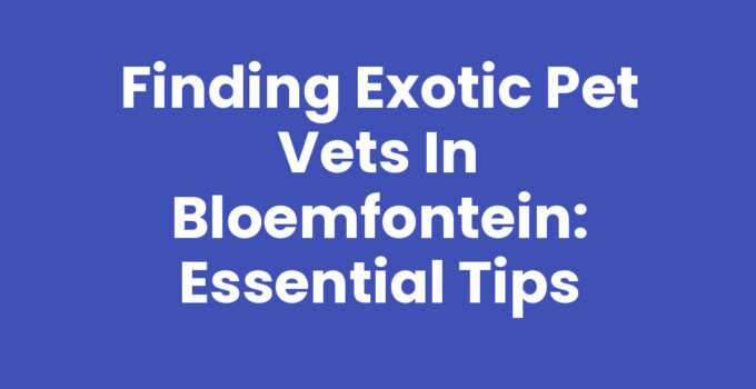 Exotic pet vets Bloemfontein providing care for exotic animals.