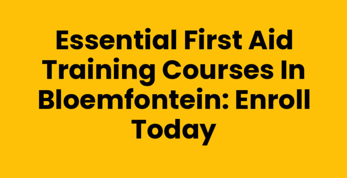 First aid training courses Bloemfontein: Hands-on CPR training session
