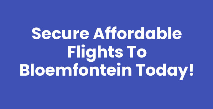 Flights to Bloemfontein with beautiful aerial views of the city.