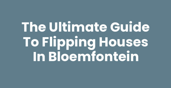 A modern home renovation project for flipping houses in Bloemfontein