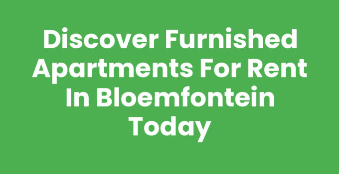 Furnished apartments for rent in Bloemfontein showcasing interior design